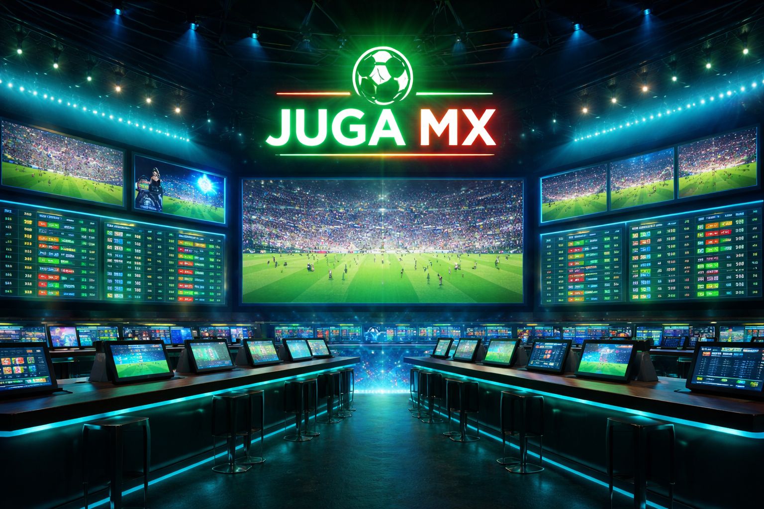 Interfaz de apuestas deportivas JUGA MX con mercados de partidos en vivo